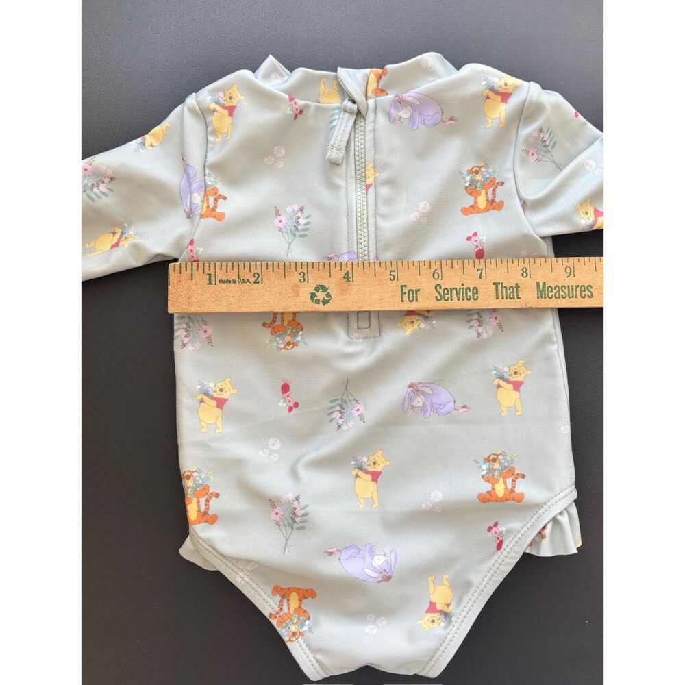 Dreamwave Disney Winnie the Pooh Ruffle One Piece Swimsuit Size 9m UPF 50+ - Picture 5 of 6